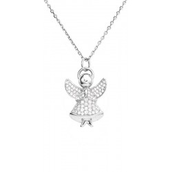 Amen Silver Angel Necklace with zircons for women A3BB
