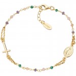 Amen Silver Rosary Bracelet with crystals for ladies BRO10GTOVE3 Image of the Amen Silver Rosary Bracelet with crystals for ladies BRO10GTOVE3