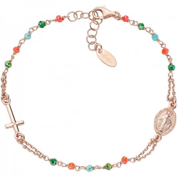 Amen Silver Rosary Bracelet with crystals for ladies BRO10RCVT3 Image of the Amen Silver Rosary Bracelet with crystals for ladies BRO10RCVT3