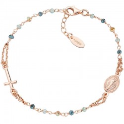 Image of the Amen Silver Rosary Bracelet with crystals for ladies BRO10RVVV3