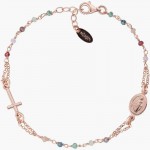 Amen Silver Rosary Bracelet with crystals for ladies BRO25RMU3 Image of the Amen Silver Rosary Bracelet with crystals for ladies BRO25RMU3