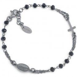 Amen Silver Rosary Bracelet with crystals BRONN3