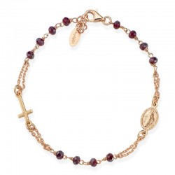 Buy Amen Silver Rosary Bracelet with crystals BRORA3