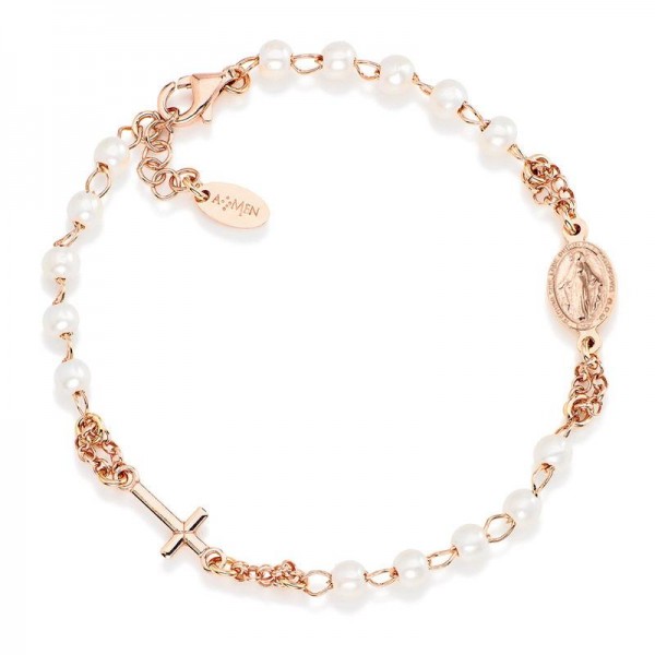 Pulsera Rosario Amen en plata y perlas para mujeres BRORB3 Comprar Pulsera Rosario Amen en plata y perlas para mujeres BRORB3