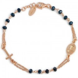 Image of the Amen Silver Rosary Bracelet with crystals BRORG3