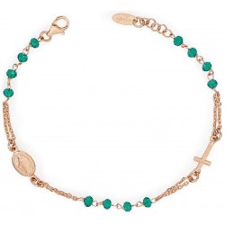 Image of the Amen Silver Rosary Bracelet with crystals BRORV3