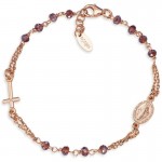 Amen Silver Rosary Bracelet with crystals for ladies BRORVI3 Image of the Amen Silver Rosary Bracelet with crystals for ladies BRORVI3