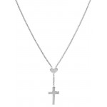 Immagine della Collana Amen Croce con cuore da donna CLCHB