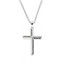 Bild der Amen Kreuz Kette aus Silber für Herren CLCRUB