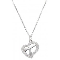 Immagine della Collana Amen Croce nel cuore da donna CLCUCRBBZ