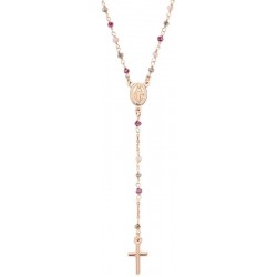 Amen Silver Rosary Necklace with crystals for women CRO10RARTO4