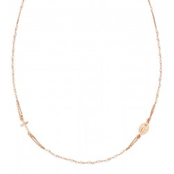Amen Silver Rosary Necklace with crystals for women CRO10RBI3