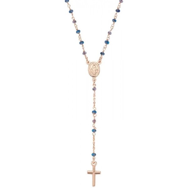 Immagine della Collana Rosario Amen in argento con cristalli donna CRO10RBLTO4