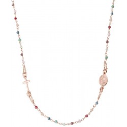 Amen Silver Rosary Necklace with crystals for women CRO25RMU3