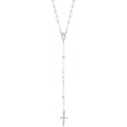 Amen Silver Rosary Necklace with pearls for women CROBB4