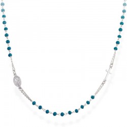 Amen Silver Rosary Necklace with crystals CROBBL3