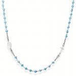 Image of the Amen Silver Rosary Necklace with crystals CROBC3