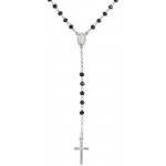 Image of the Amen Silver Rosary Necklace with crystals CROBG4