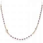 Image of the Amen Silver Rosary Necklace with crystals for women CRORVI3