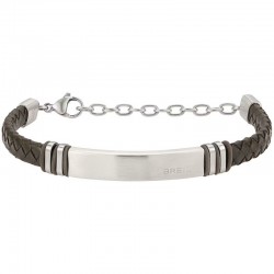 Buy Breil Mens Bracelet Leather Twine TJ3358