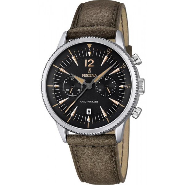 Festina Men's Watch Retro F16870/3 Quartz Chronograph Buy Festina Men's Watch Retro F16870/3 Quartz Chronograph