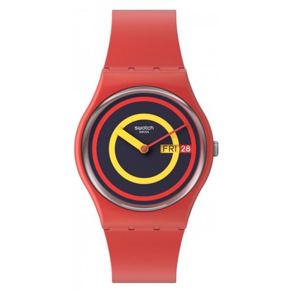 Swatch Unisex Watch Gent Swatch Concentric Red SO28R702 Buy Swatch Unisex Watch Gent Swatch Concentric Red SO28R702
