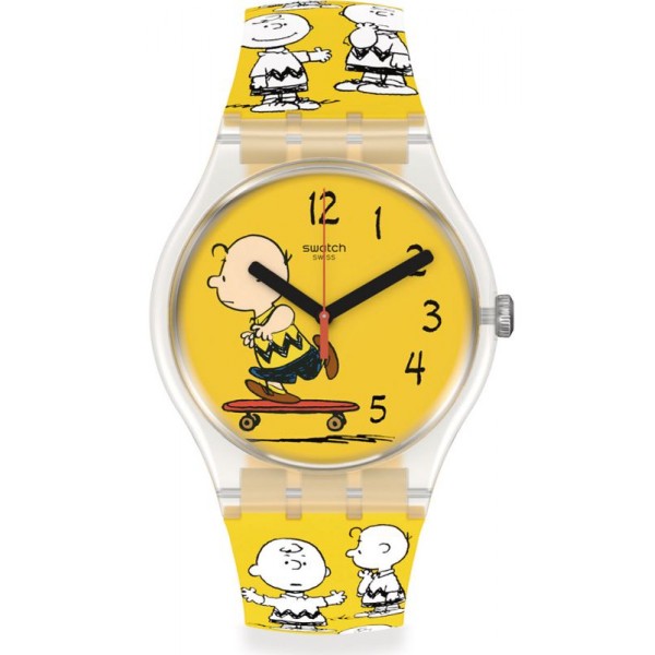 Orologio Swatch Peanuts Pow Wow Charlie Brown SO29Z101 Comprare Orologio Swatch Peanuts Pow Wow Charlie Brown SO29Z101