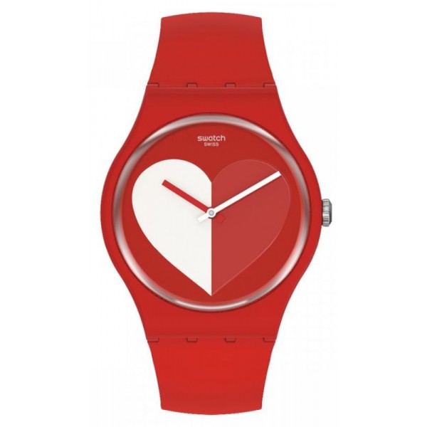 Comprare Orologio Swatch Donna New Gent Half <3 White SO29Z112