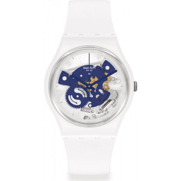 Montre Swatch Unisex Gent Time To Blue Small SO31W103 Acheter Montre Swatch Unisex Gent Time To Blue Small SO31W103