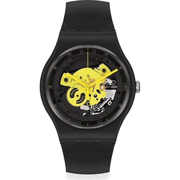 Buy Swatch Unisex Watch New Gent Time To Yellow Big SO32B111