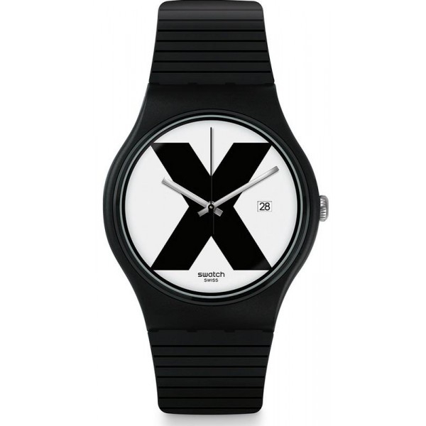 Buy Swatch Unisex Watch New Gent XX-Rated Black SUOB402