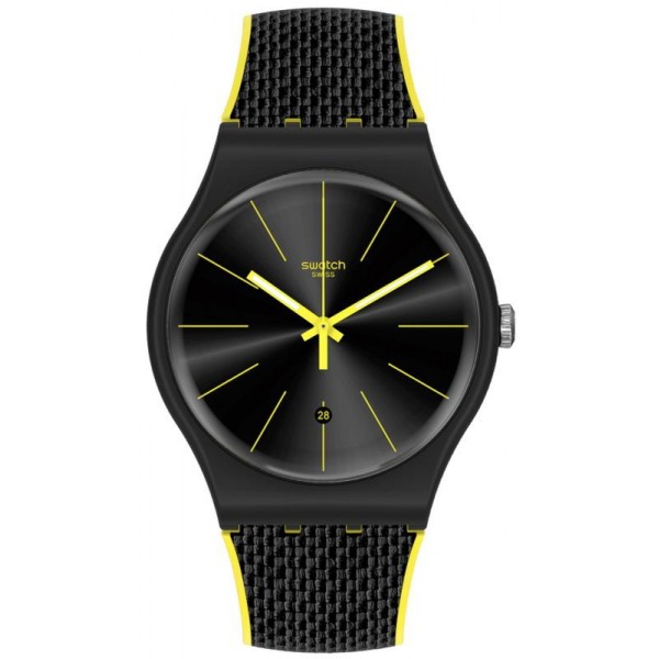 Montre Swatch Unisex New Gent Night Cord SUOB406 Acheter Montre Swatch Unisex New Gent Night Cord SUOB406