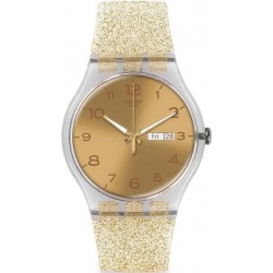 Kaufen Sie Swatch Damenuhr New Gent Golden Sparkle SUOK704