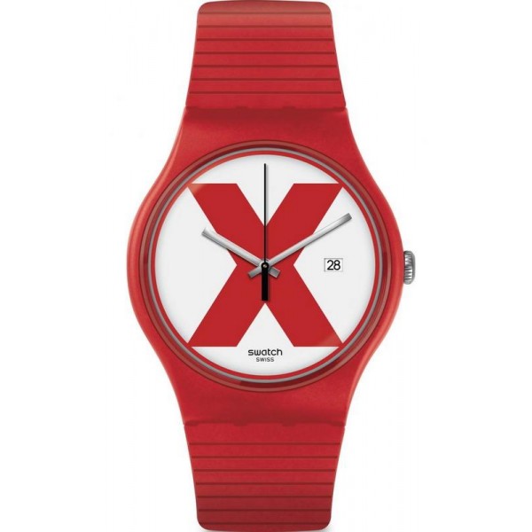 Swatch Unisex Watch New Gent XX-Rated Red SUOR400 Buy Swatch Unisex Watch New Gent XX-Rated Red SUOR400