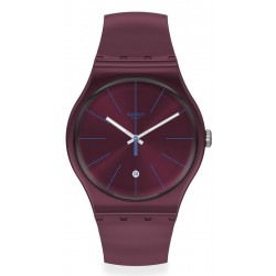 Orologio Swatch Unisex New Gent Burgundazing SUOR402