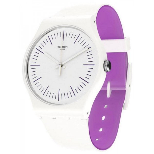 Montre Swatch Femme New Gent Whitenpurple SUOW173 Acheter Montre Swatch Femme New Gent Whitenpurple SUOW173