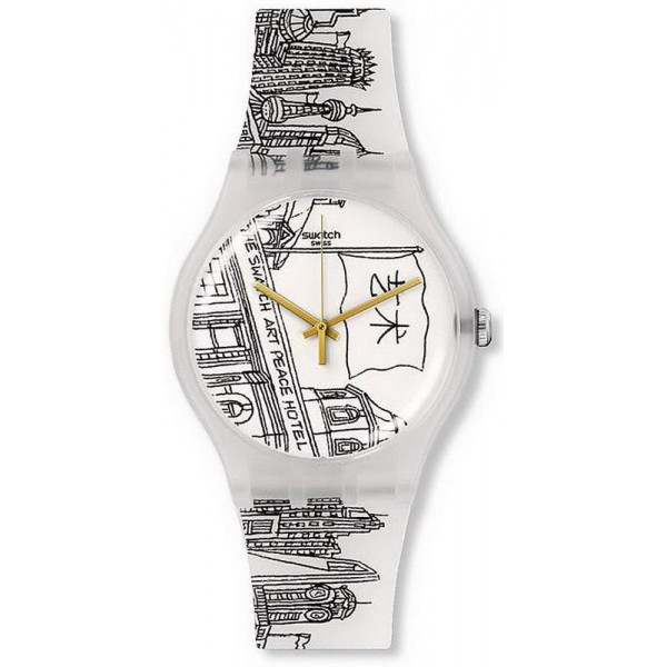 Buy Swatch Unisex Watch New Gent Art Peace Hotel SUOZ197