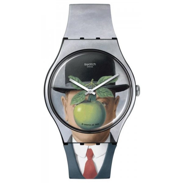 Swatch Watch Le Fils de lHomme by Rene Magritte SUOZ350 Buy Swatch Watch Le Fils de lHomme by Rene Magritte SUOZ350