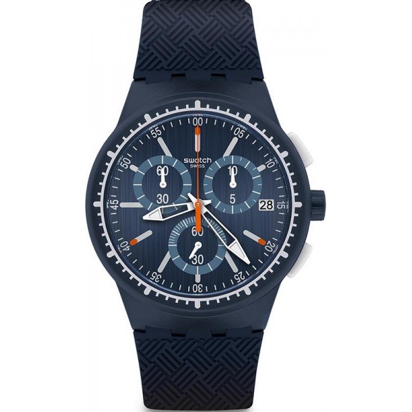 Comprare Orologio Swatch Uomo Chrono Plastic Gara In Blu SUSN410
