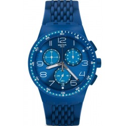Swatch Unisex Watch Chrono Plastic Triple Blu SUSN415