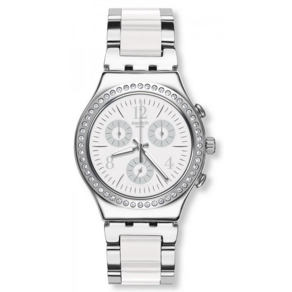 Comprare Orologio Swatch Unisex Irony Chrono Made In White YCS119G