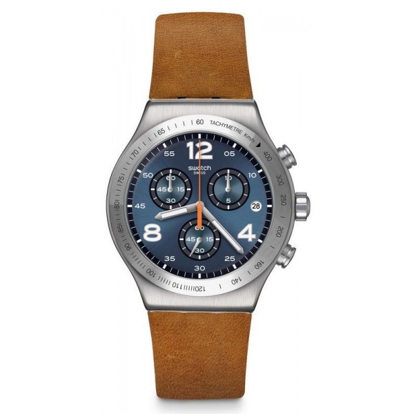 Orologio Swatch Uomo Irony Chrono Cognac Wrist YVS470 Comprare Orologio Swatch Uomo Irony Chrono Cognac Wrist YVS470